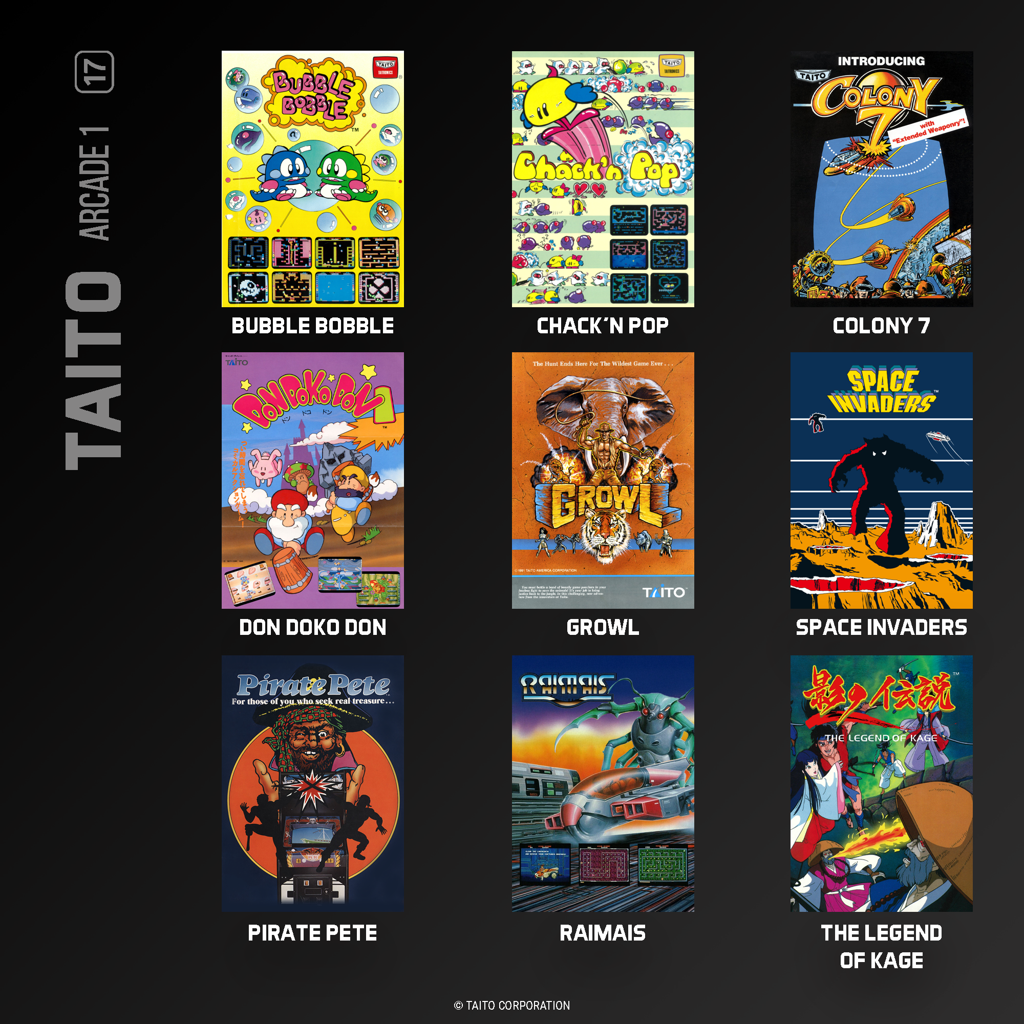 #17 Taito Arcade 1 - Evercade Cartridge