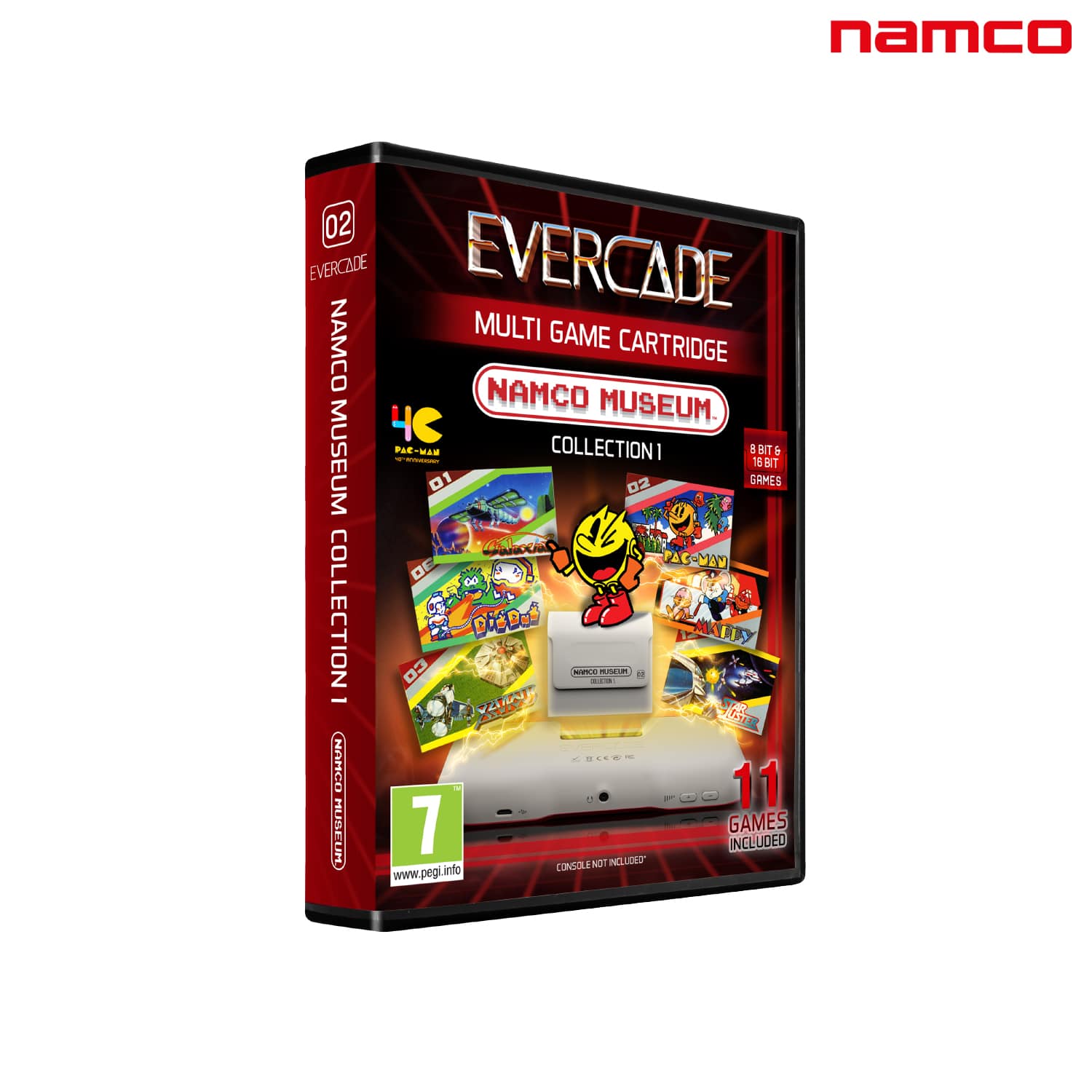 namco museum collection 1 evercade cartridge front of box packaging