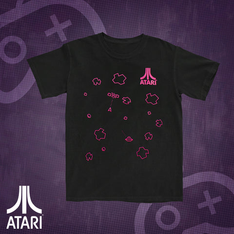 Retro Pink Asteroids Atari Tee