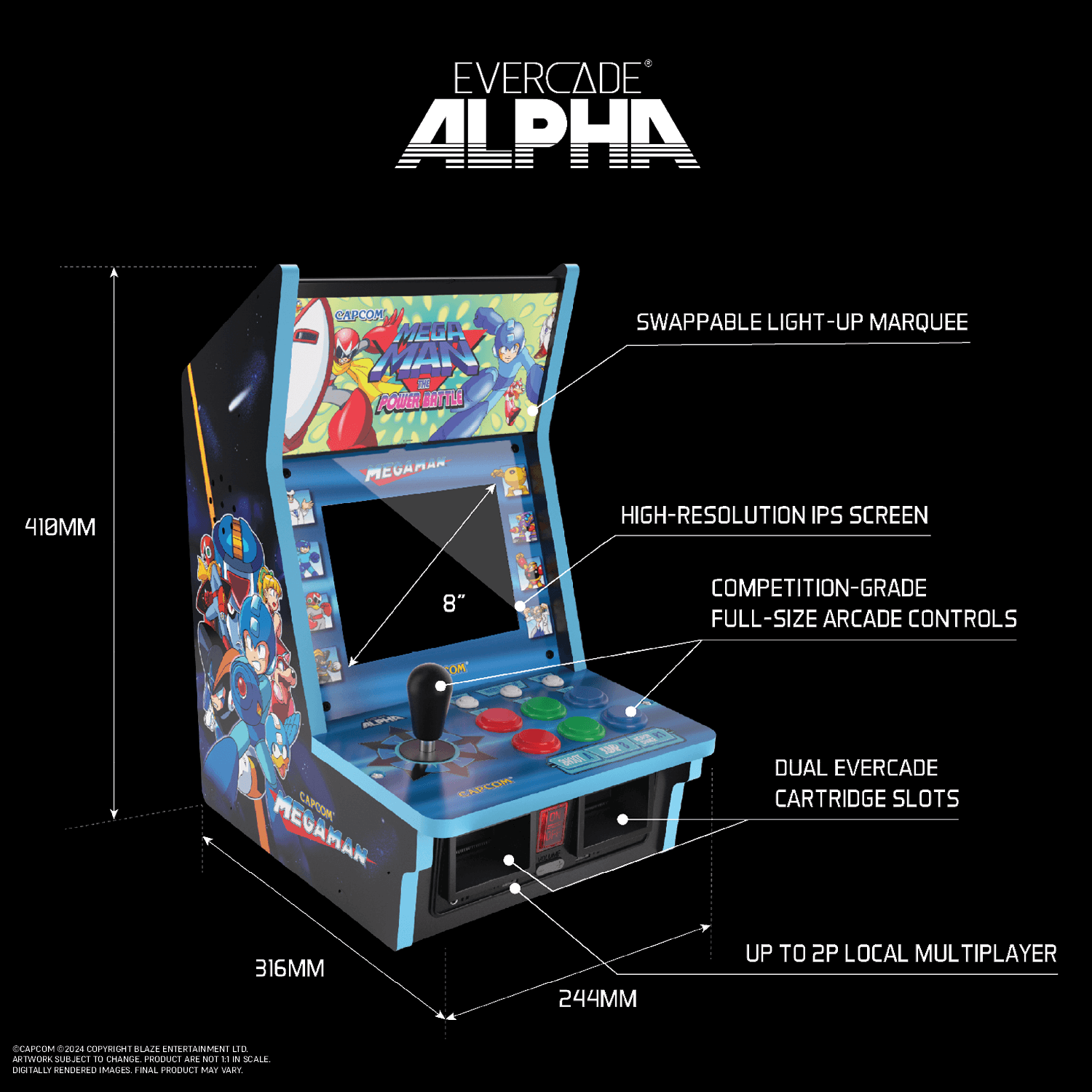 Evercade Alpha Mega Man™  Bartop Arcade