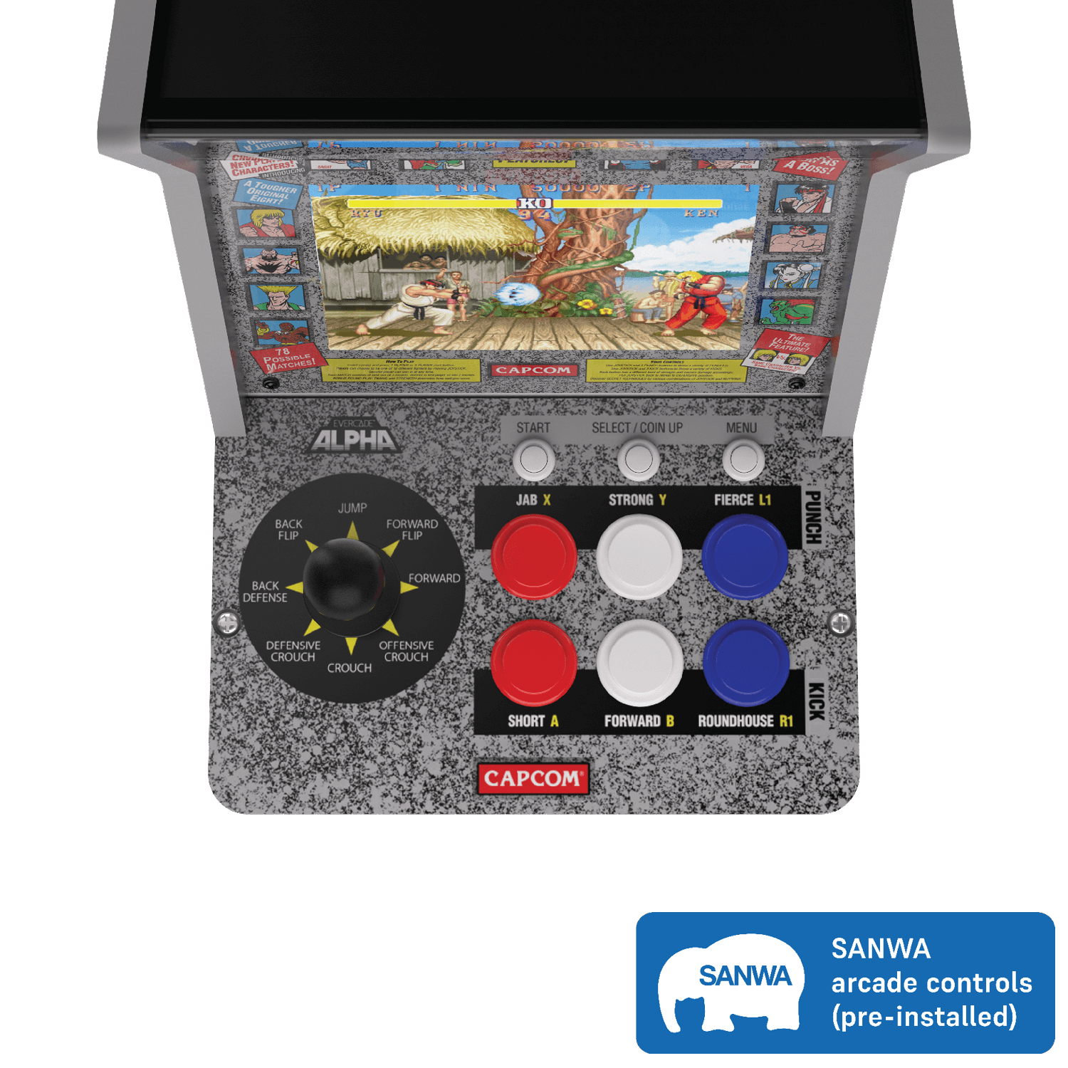 Evercade Alpha Street Fighter™ Deluxe Edition Bartop Arcade