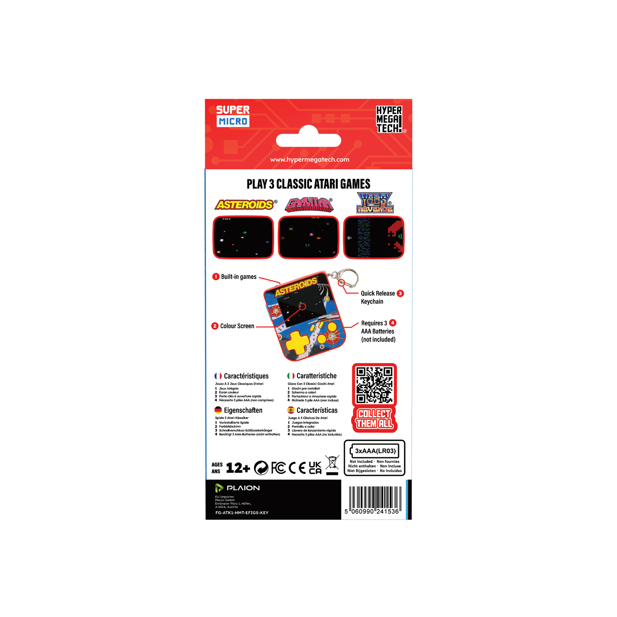 Super Micro Asteroids Keychain Gamer