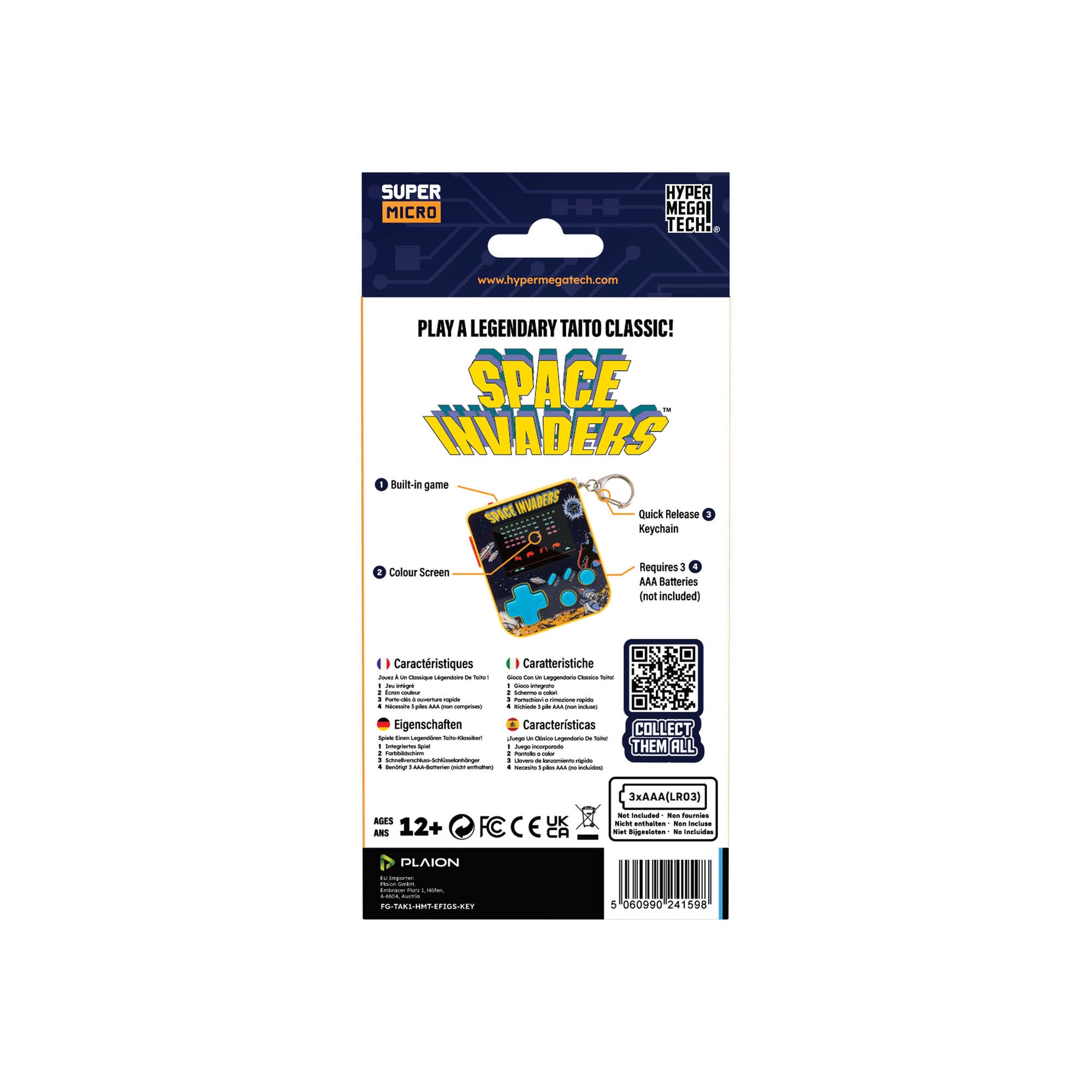 Supermicro Keychain Super Micro Space Invaders Keychain Gamer