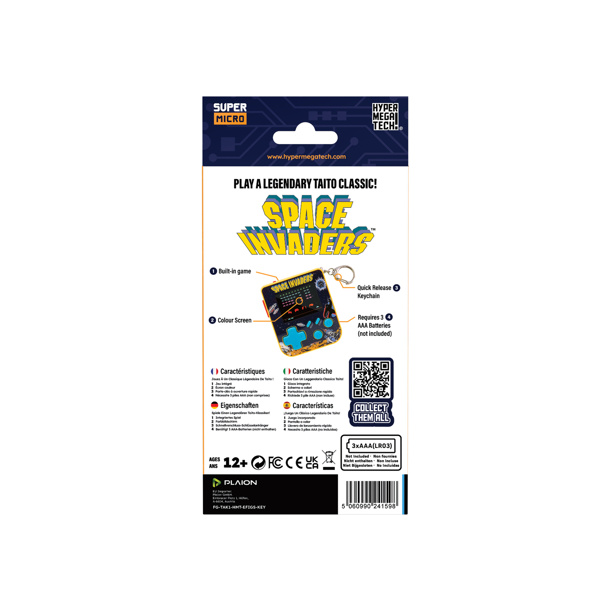 Super Micro Space Invaders Keychain Gamer