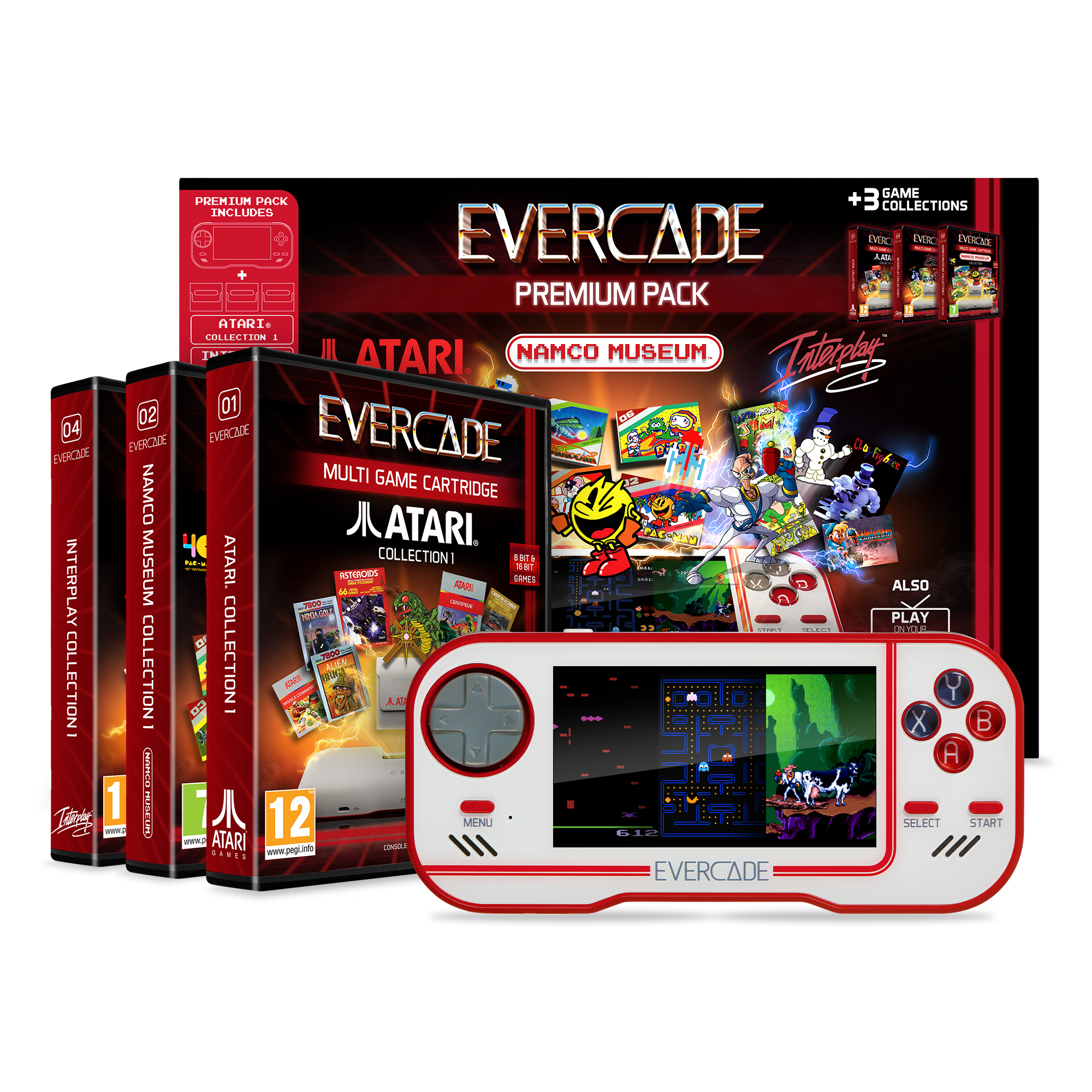 Evercade Handheld Premium Edition - Exclusive Funstock Bundle