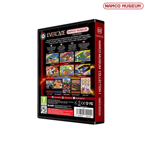 namco museum collection 1 evercade cartridge back of box packaging