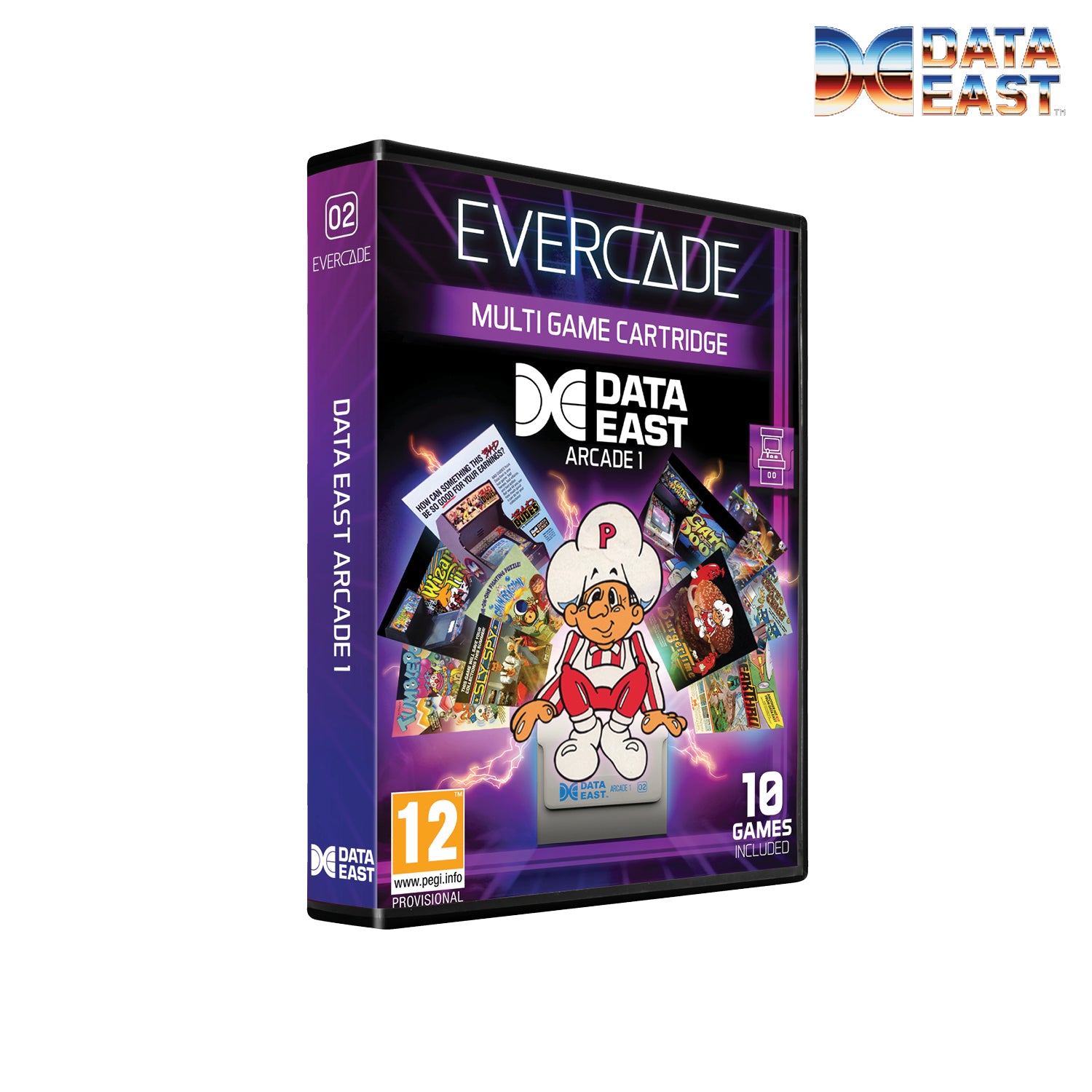 #02 Data East Arcade 1 - Evercade Cartridge